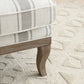 Hastings Traditional Wooden Armchair in Cream Linen or Natural Stripe - Pendle Village Furniture