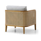 Aurora Cream Rattan Armchair with Linen Seat - Pendle Village Furniture