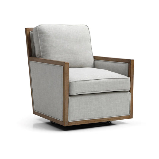 Arden Linen Mix Fabric Swivel Chair - Pendle Village Furniture