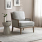 Clara Cream Linen Armchair with Washed Oak Frame - Pendle Village Furniture