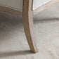 Clara Cream Linen Armchair with Washed Oak Frame - Pendle Village Furniture