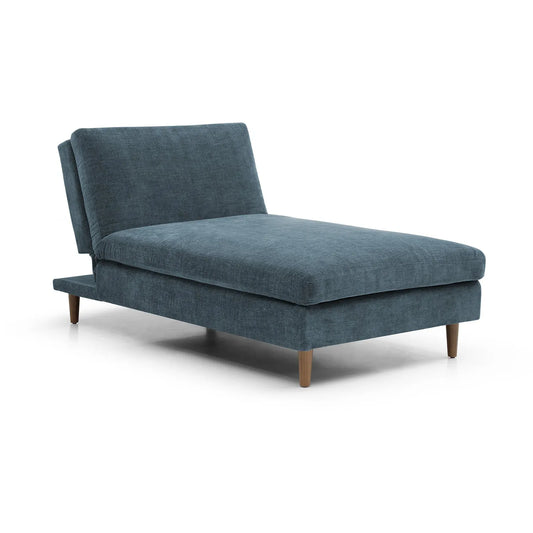 Scott Olive Chenille Fabric Chaise Sofa Bed - Pendle Village Furniture