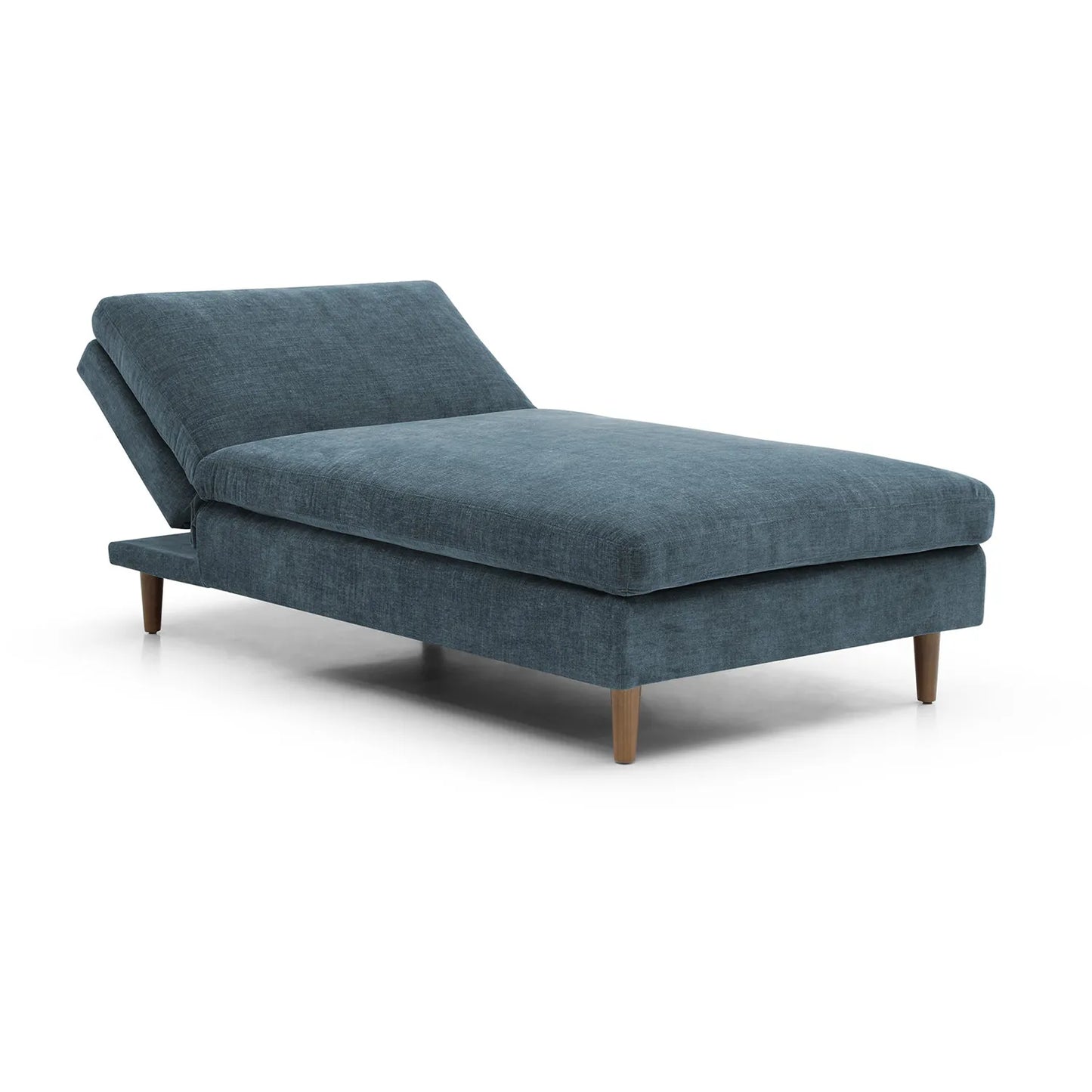 Scott Navy Chenille Fabric Chaise Sofa Bed