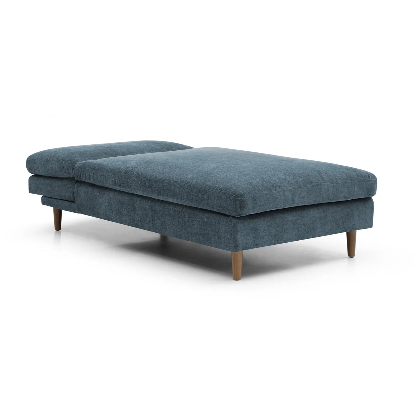 Scott Navy Chenille Fabric Chaise Sofa Bed