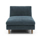 Scott Navy Chenille Fabric Chaise Sofa Bed