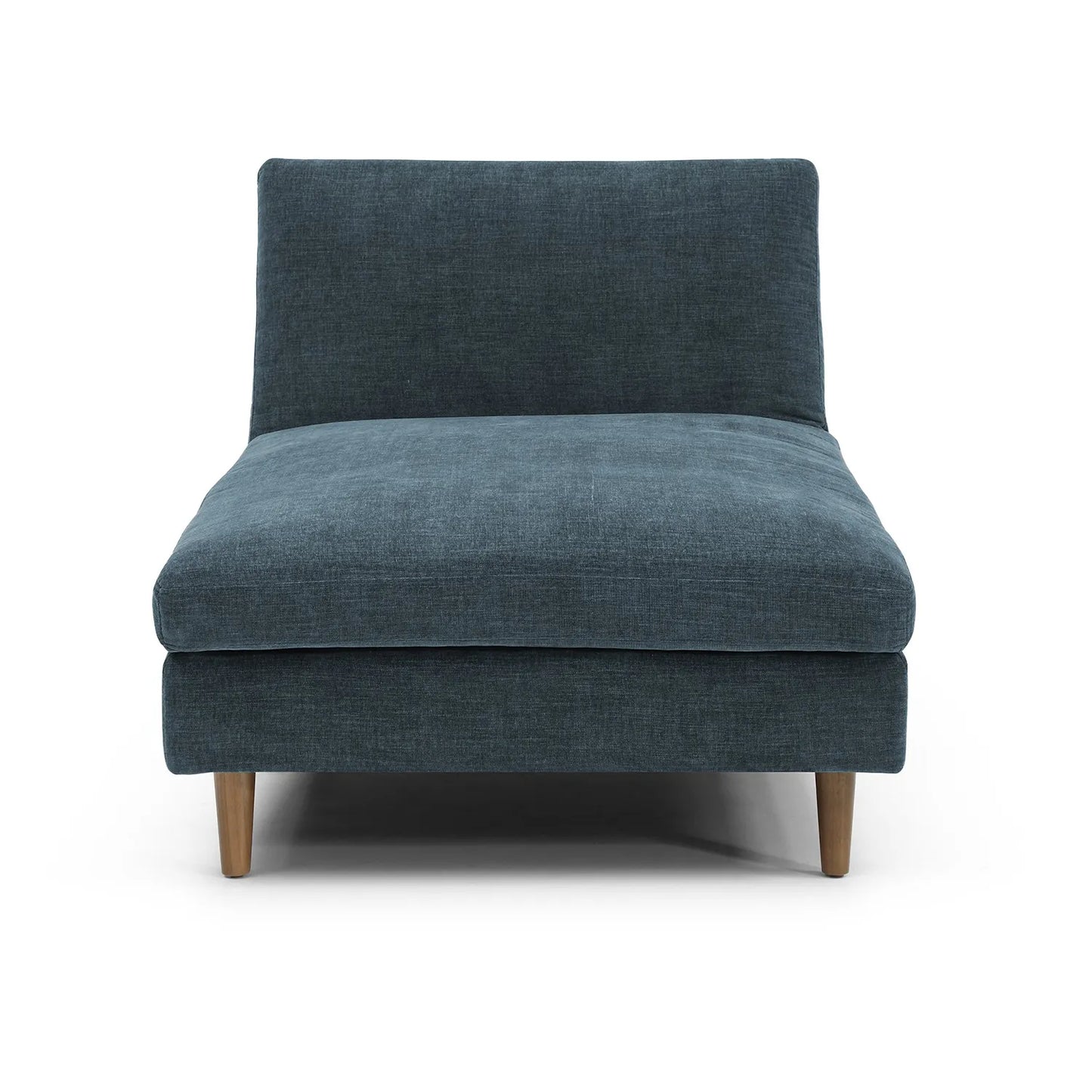 Scott Navy Chenille Fabric Chaise Sofa Bed