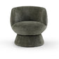 Daisy Olive Chenille Fabric Swivel Chair - Pendle Village Furniture