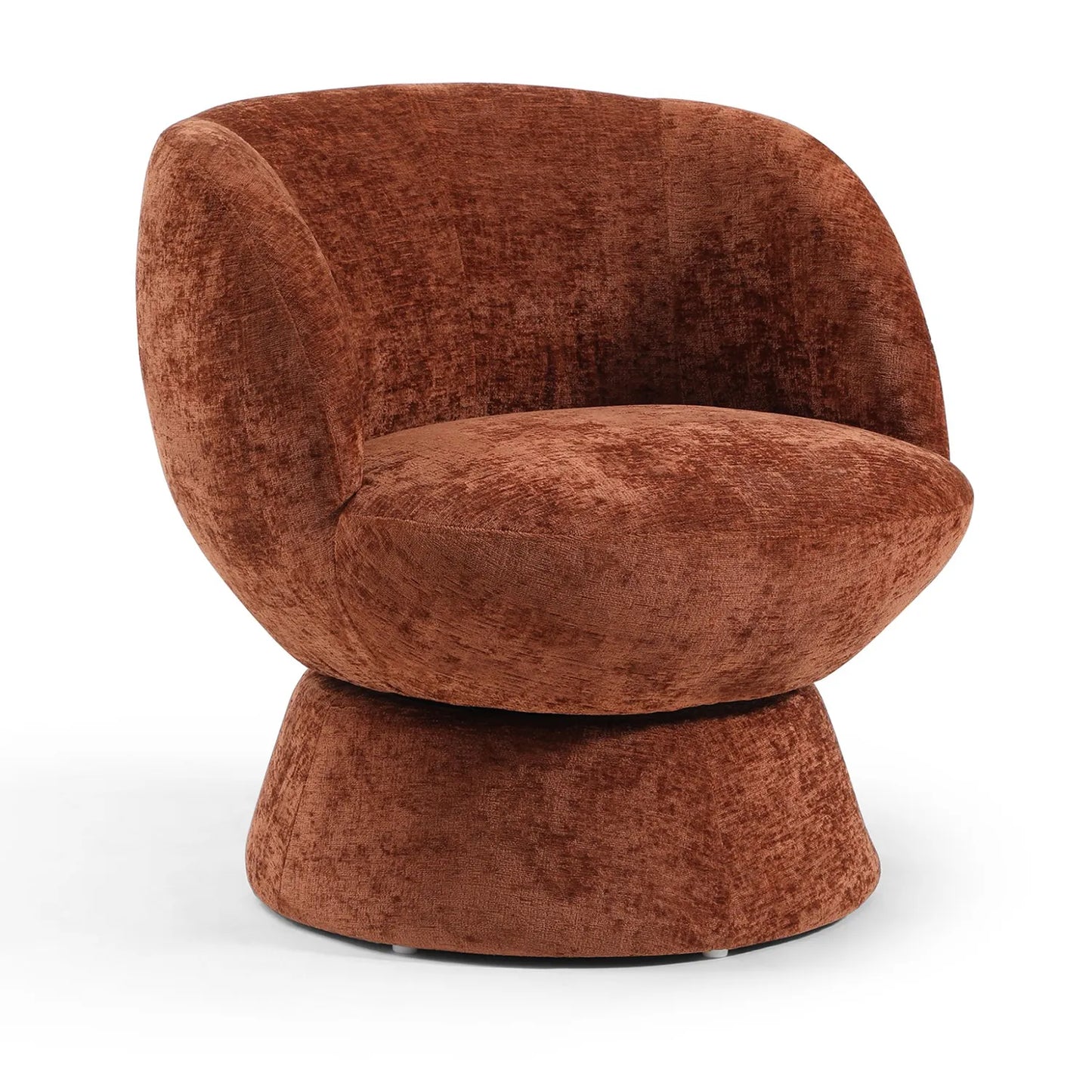 Daisy Olive Chenille Fabric Swivel Chair - Pendle Village Furniture