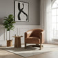 Nox Tan Split Leather Accent Chair - Pendle Village Furniture