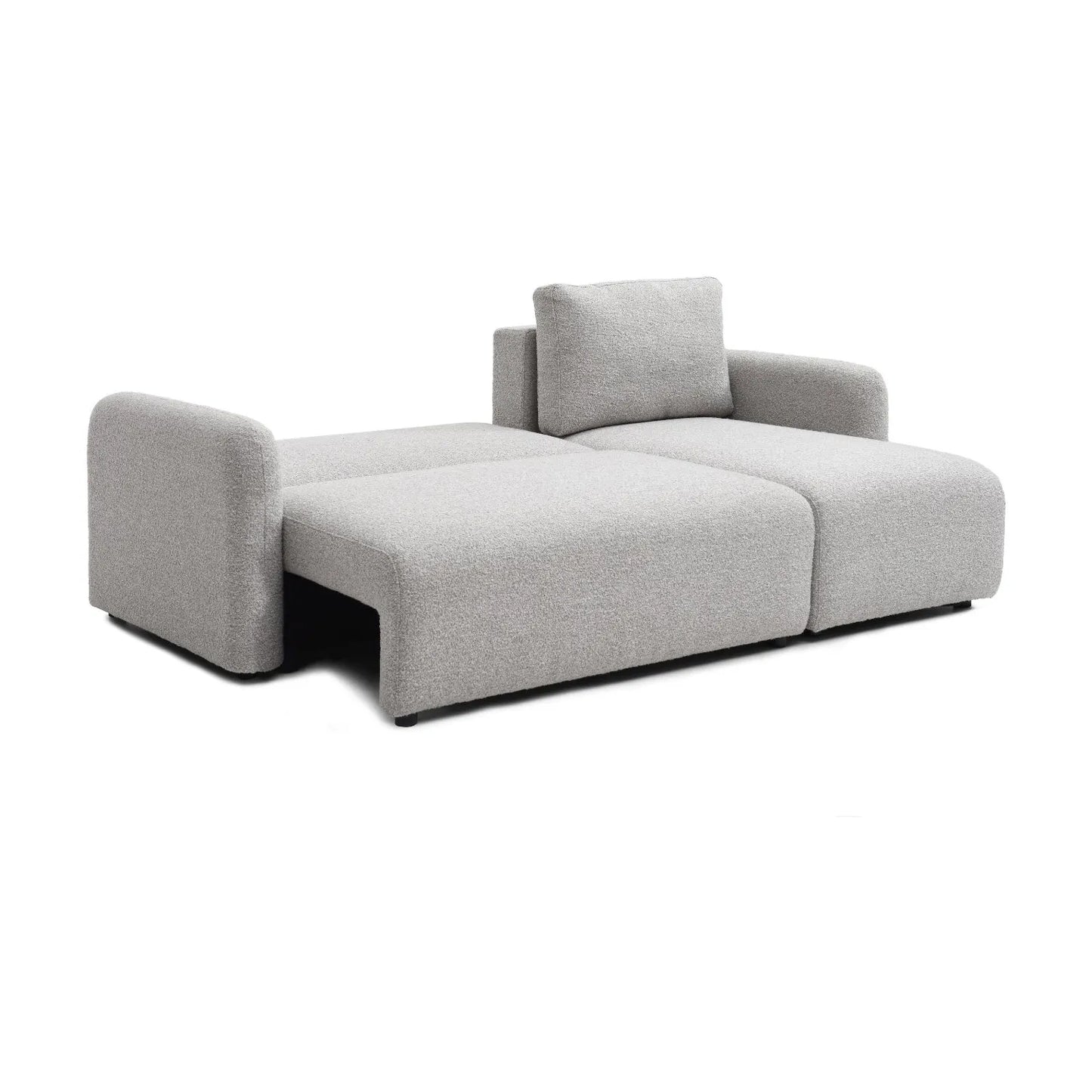 Bloom Natural Boucle Fabric Corner Sofa Bed - Pendle Village Furniture