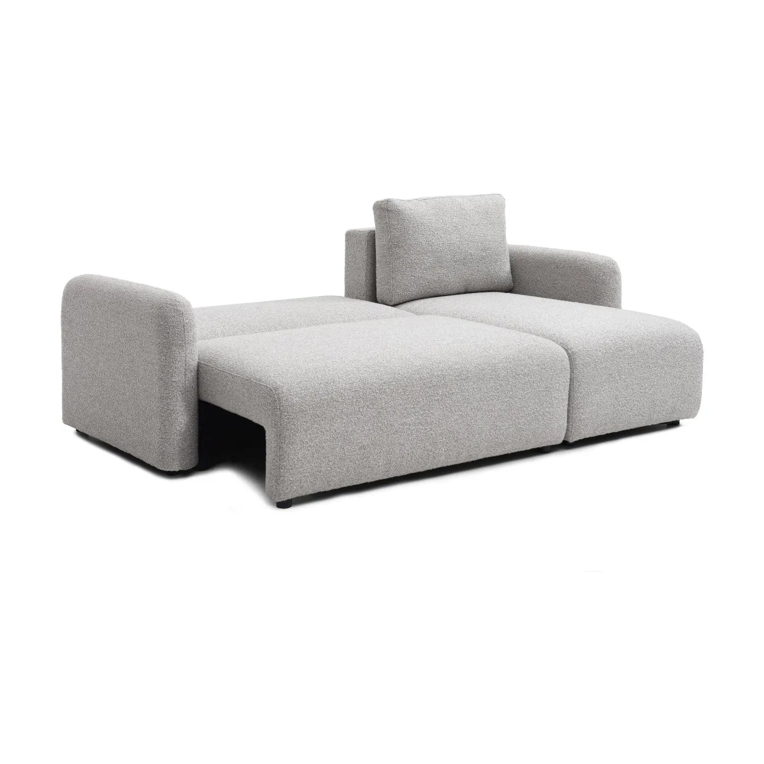 Bloom Natural Boucle Fabric Corner Sofa Bed - Pendle Village Furniture