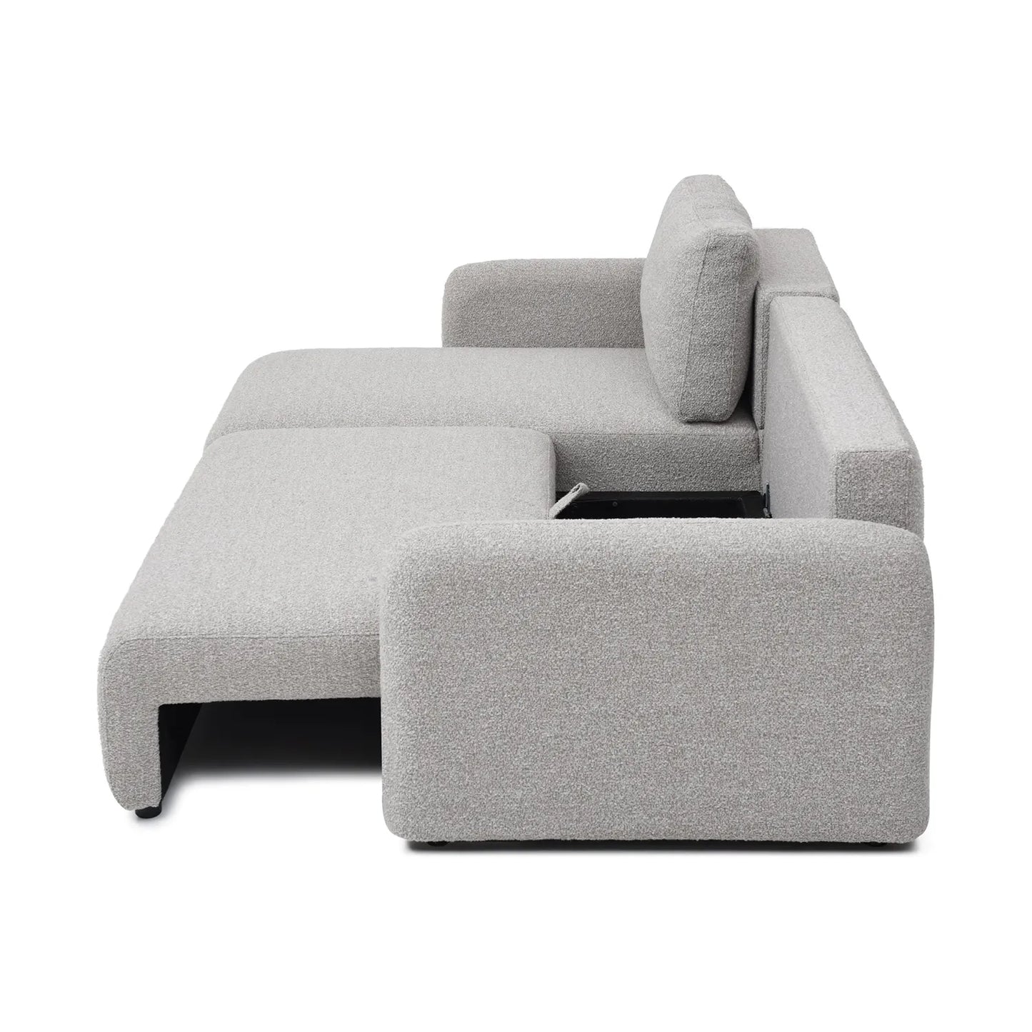 Bloom Natural Boucle Fabric Corner Sofa Bed - Pendle Village Furniture