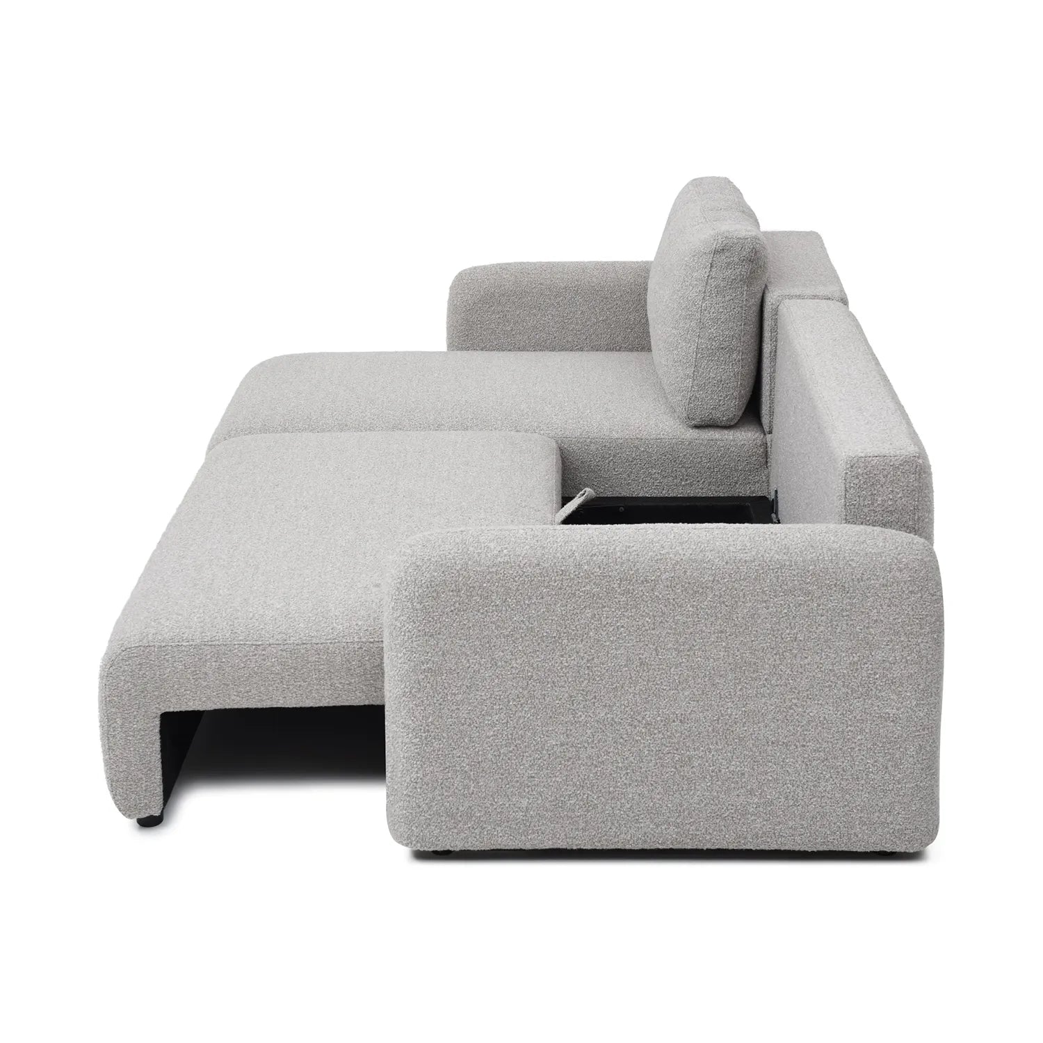 Bloom Natural Boucle Fabric Corner Sofa Bed - Pendle Village Furniture