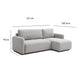 Bloom Natural Boucle Fabric Corner Sofa Bed - Pendle Village Furniture