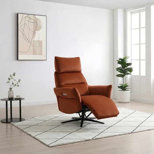 Bury Burnt Orange Electric Recliner Chair