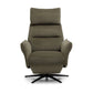 Bury washed olive electric recliner chair with swivel black base