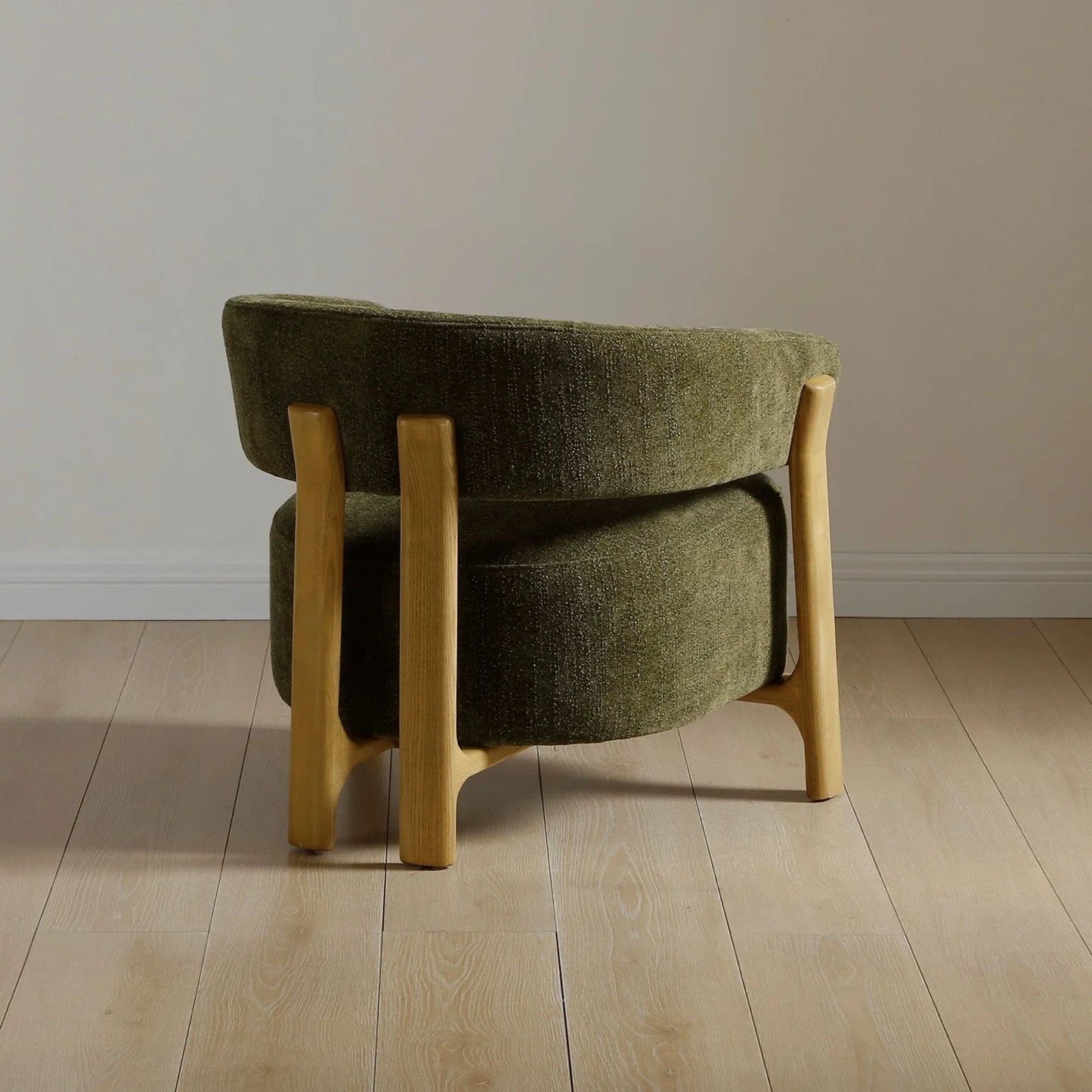 Amos Olive Chenille Accent Chair - Pendle Village Furniture