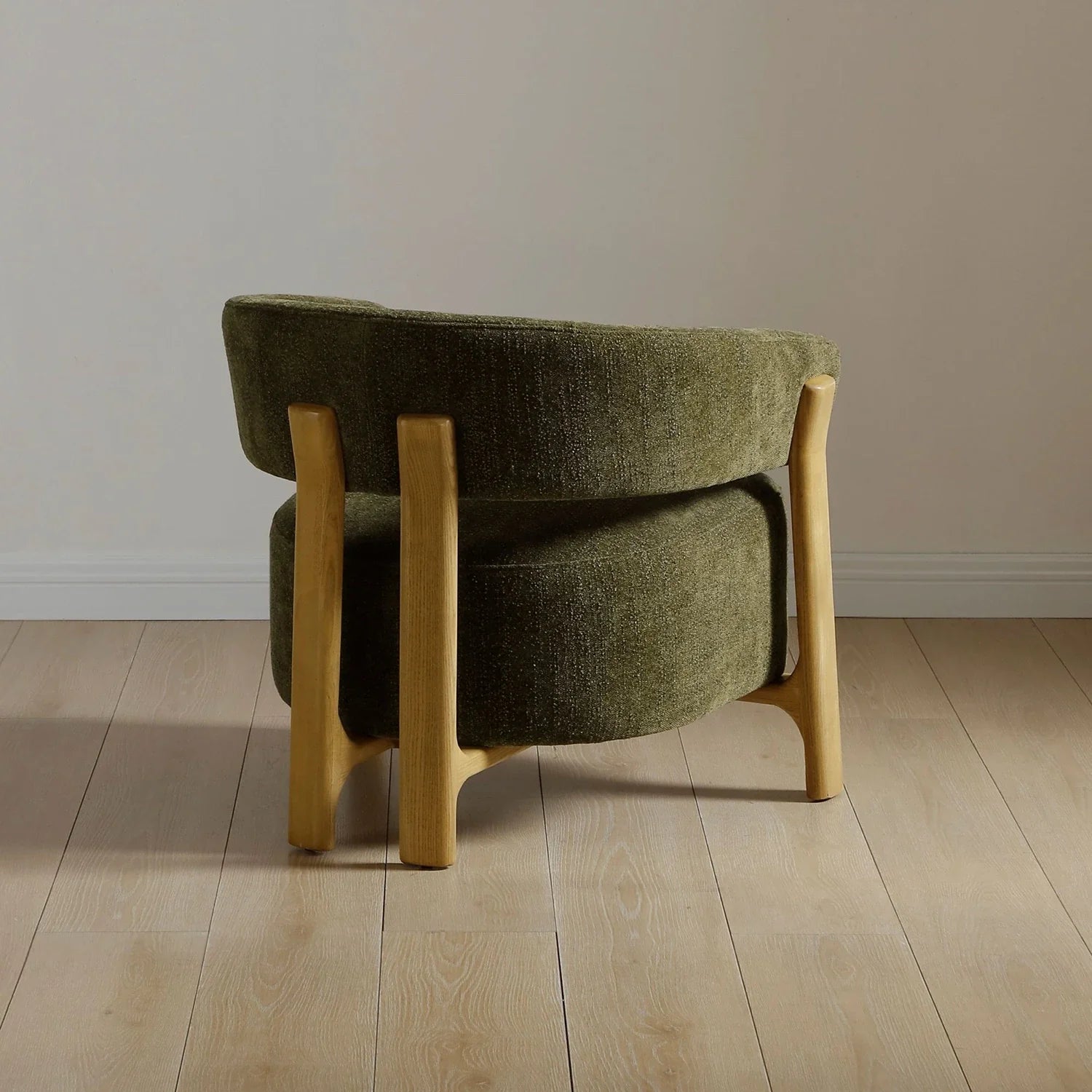 Amos Olive Chenille Accent Chair - Pendle Village Furniture