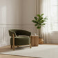 Amos Olive Chenille Accent Chair - Pendle Village Furniture