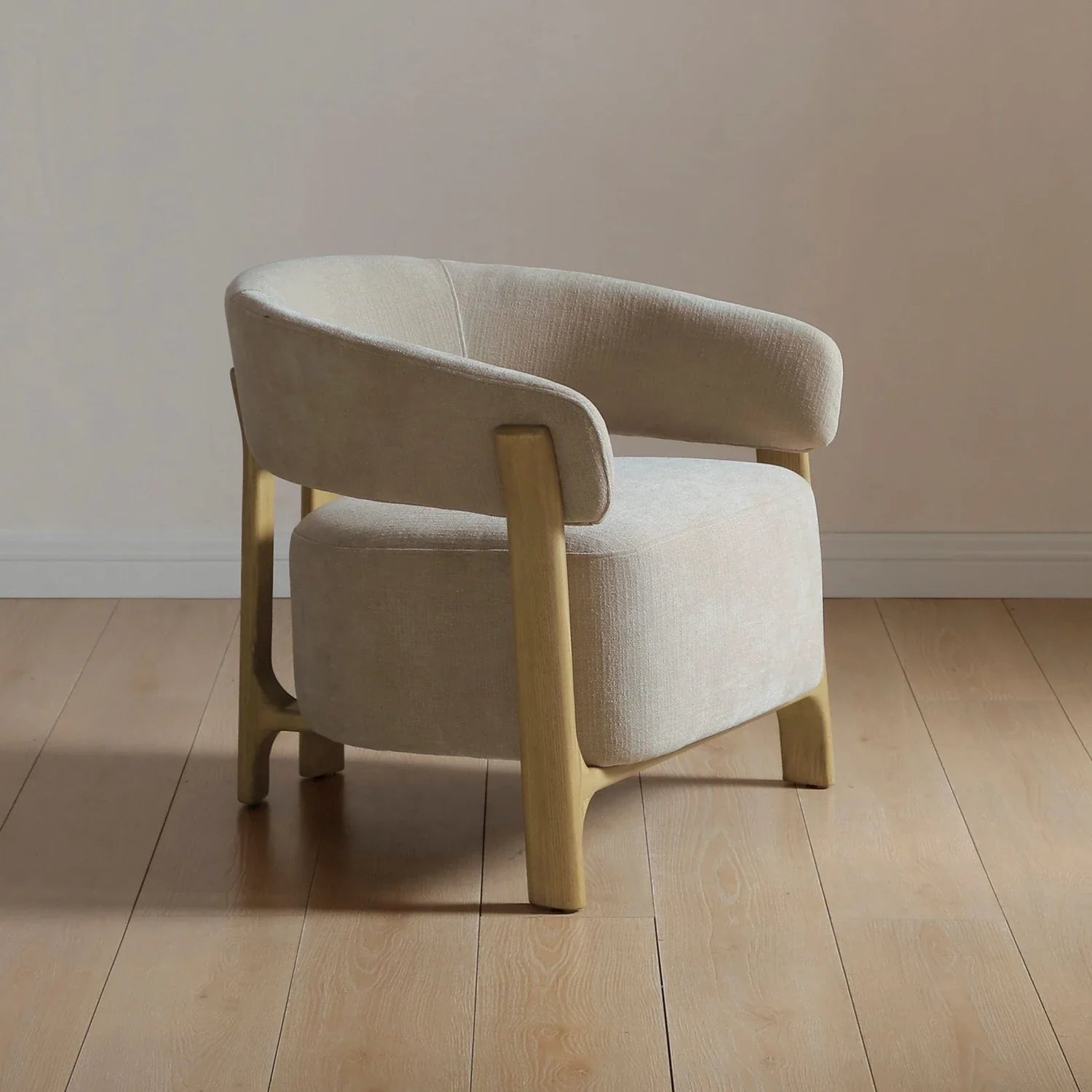 Amos Taupe Chenille Accent Chair - Pendle Village Furniture