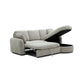 Mayfair Taupe Chenille Corner Sofa Bed RHF Chaise with Storage extended to Bed