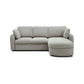 Mayfair Taupe Chenille Corner Sofa Bed RHF Chaise with Storage