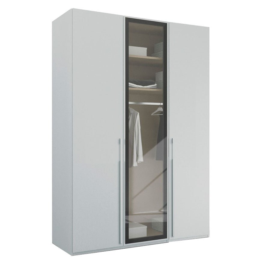 Kacey 151cm 3 Door Wardrobe With Middle Glass Door 