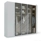 Kacey 251cm 5 Door Wardrobe 3 Glass Doors 