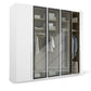 Kacey 251cm 5 Door Wardrobe 3 Glass Doors 