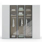 Kacey 251cm 5 Door Wardrobe 3 Glass Doors