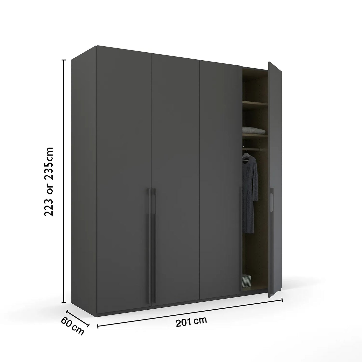 Kacey Pure 4 Door Wardrobe 