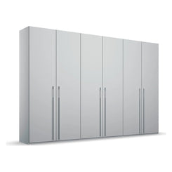 Kacey Pure 6 Door 301cm Wide Wardrobe in Silk Grey