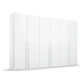 Kacey Pure 6 Door 301cm Wide Wardrobe in White