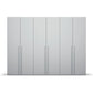 Kacey Pure 6 Door 301cm Wide Wardrobe in Silk Grey - Front View
