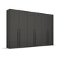 Kacey Pure 6 Door 301cm Wide Wardrobe in Graphite