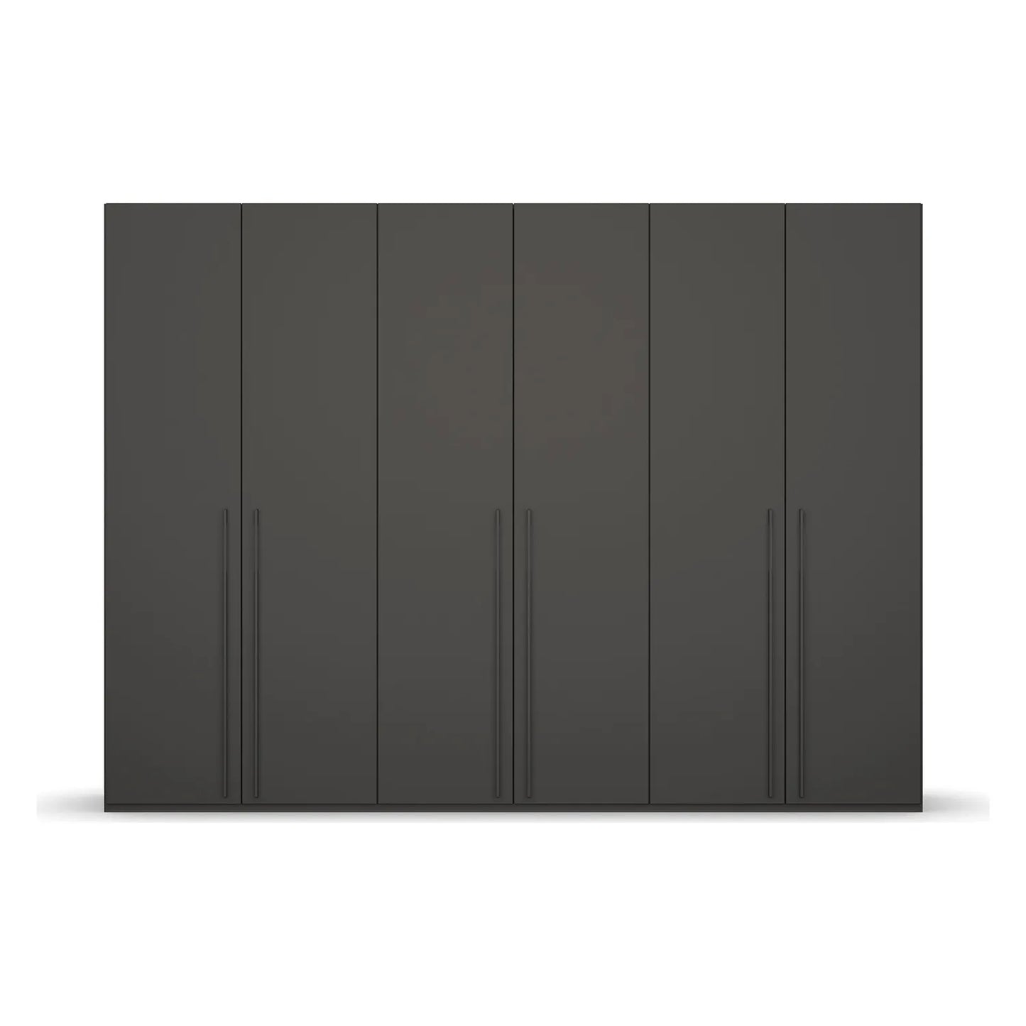 Kacey Pure 6 Door 301cm Wide Wardrobe in Graphite - Front View