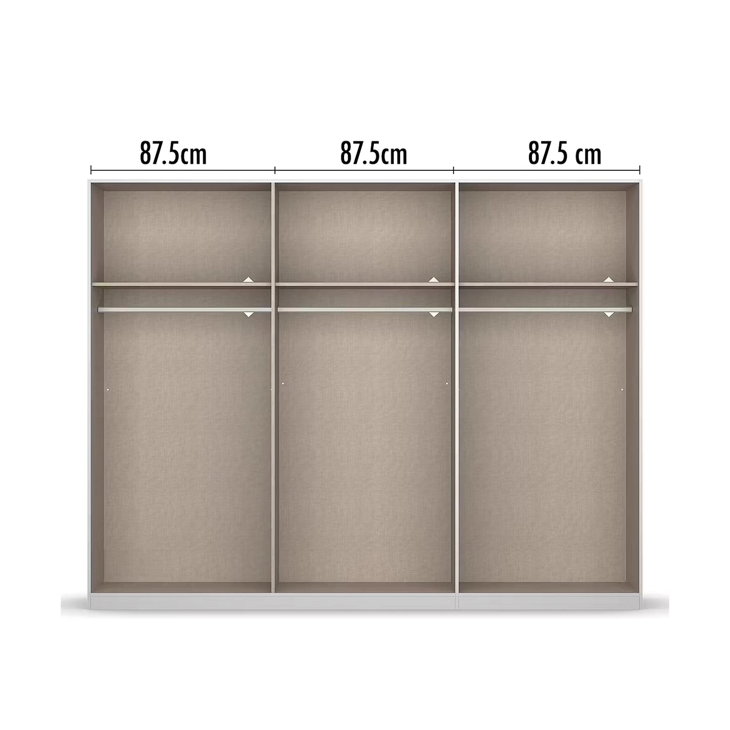 Kadenbach White & Artisan Oak Sliding Door Wardrobe 261cm