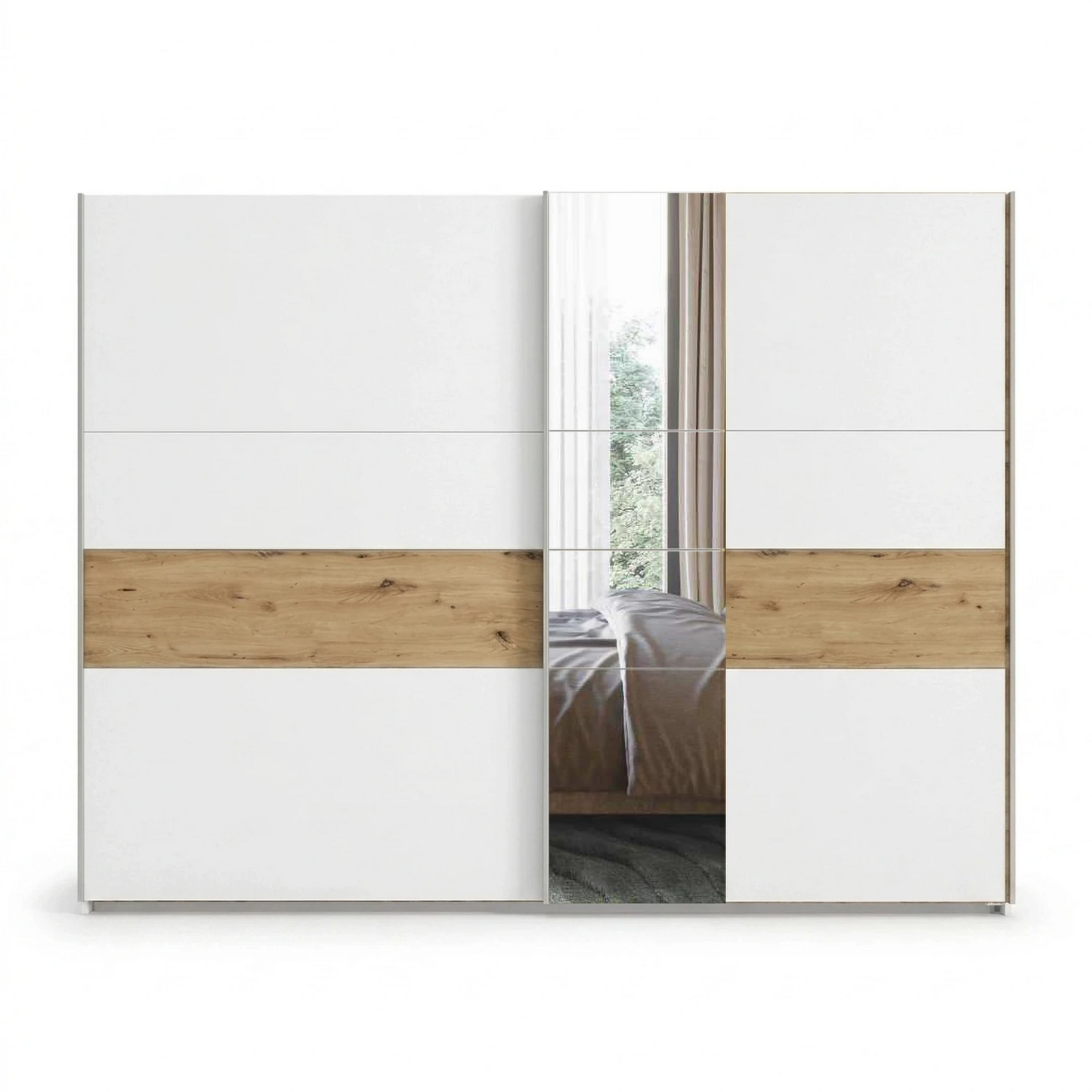 Kadenbach White & Artisan Oak Sliding Door Wardrobe 261cm