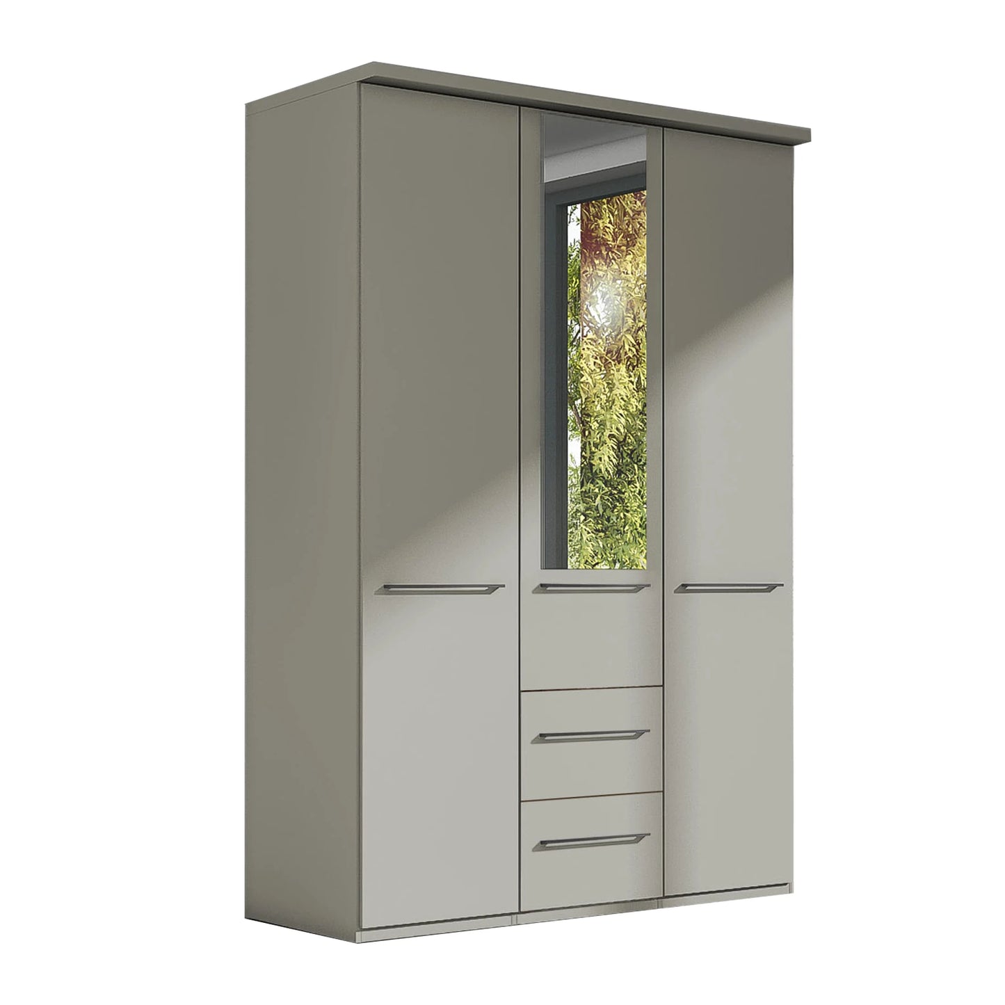 Kairns 150cm Graphite 3 Door Hinged Wardrobe with Drawers