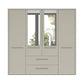 Kairns 200cm Graphite 4 Door Hinged Wardrobe with Drawers