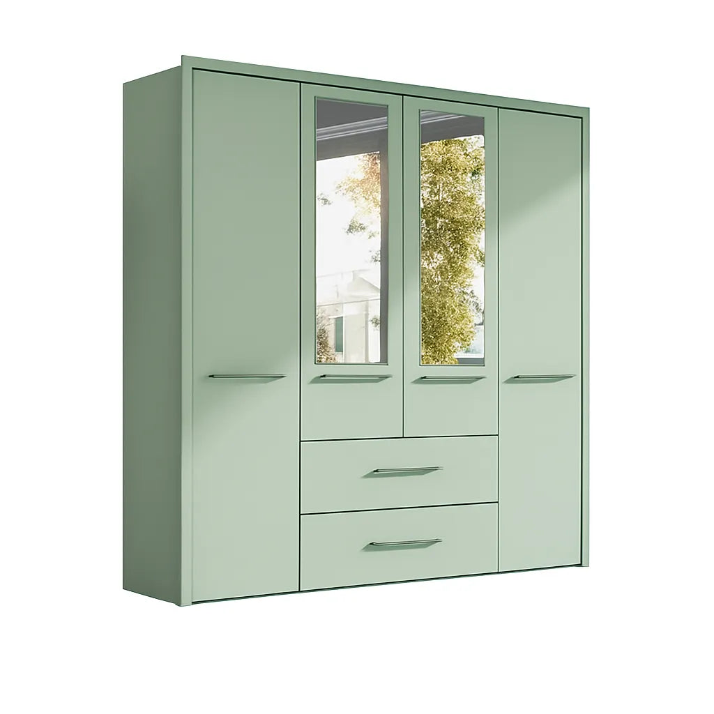 Kairns 200cm Graphite 4 Door Hinged Wardrobe with Drawers