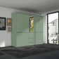 Kairns 200cm Graphite 4 Door Hinged Wardrobe with Drawers