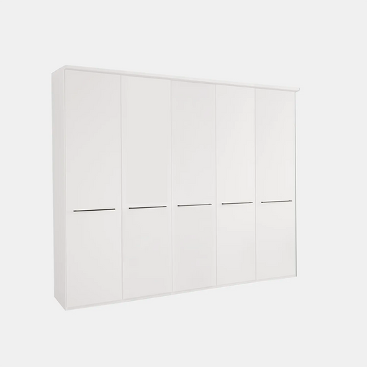 Cairns White 5 Door Hinged Wardrobe (W250cm)
