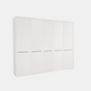 Side view of Cairns 250cm White 5 Door Hinged Wardrobe with Cornice