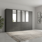 Wiemann Kairns Large 300cm Wardrobe with Drawer and Mirror in Graphite colour