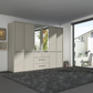 Kairns 300cm Graphite 6 Door Hinged Wardrobe with Central Drawers
