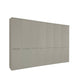Kairns 350cm Pebble Grey 7 Door Hinged Wardrobe with Cornice 