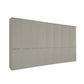 Kairns 400cm Pebble Grey 8 Door Hinged Wardrobe with Cornice