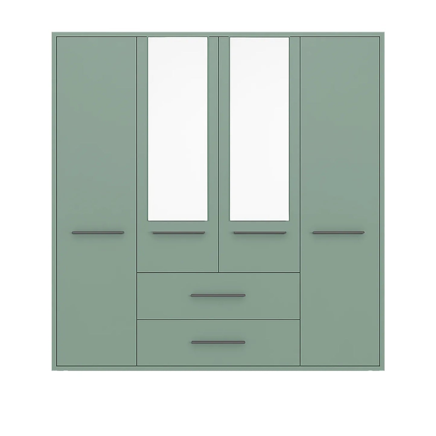 Kairns 200cm Graphite 4 Door Hinged Wardrobe with Drawers