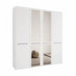 Kairns 200cm White 4 Door Hinged Wardrobe with Cornice